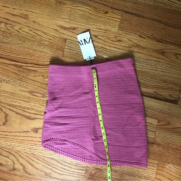 Zara Pink Knit Mini Skirt NWT - Picture 3 of 5